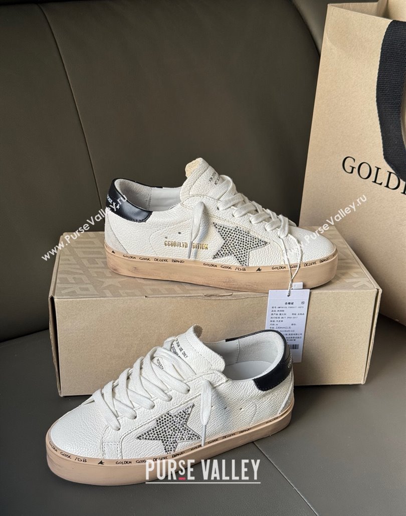 Golden Goose Womens Hi Star Sneakers with star and metallic silver heel 2025 0429 (MD-250429056)
