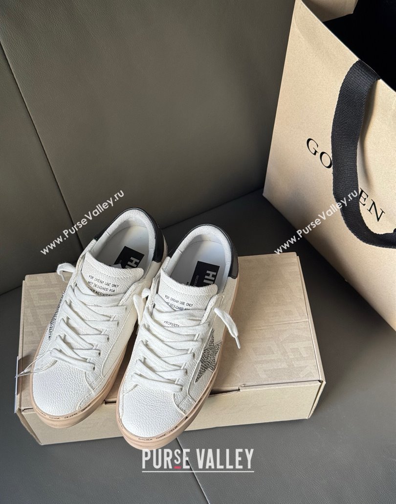 Golden Goose Womens Hi Star Sneakers with star and metallic silver heel 2025 0429 (MD-250429056)
