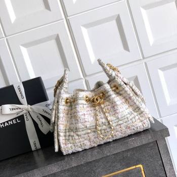 Chanel 25 Mini Hobo Handbag in Tweed Pink 2025 AS5631 (yezi-250812064)