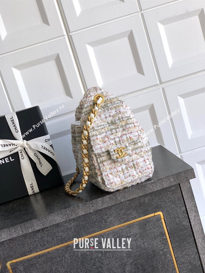 Chanel 25 Mini Hobo Handbag in Tweed Pink 2025 AS5631 (yezi-250812064)