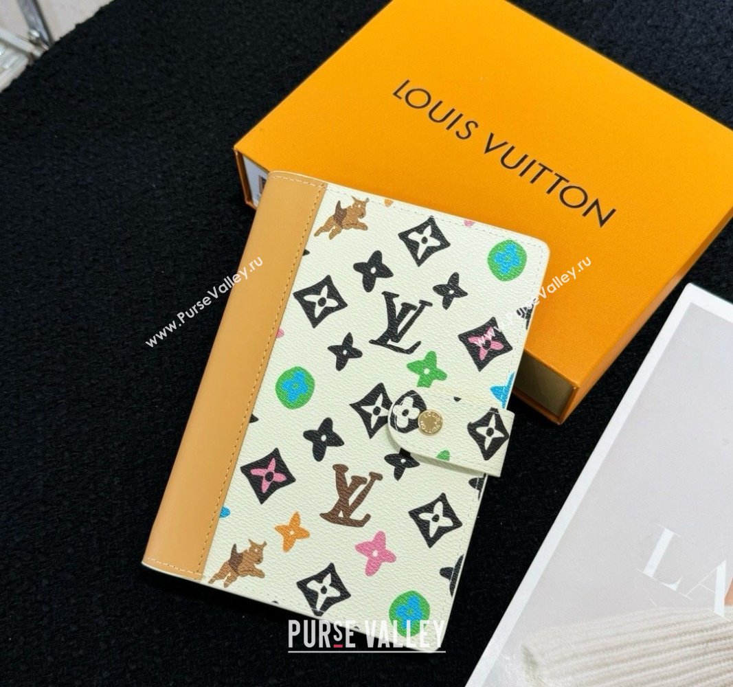 Louis Vuitton Large Ring Agenda Notebook Cover in Monogram Craggy White 2024 (HY-240617129)