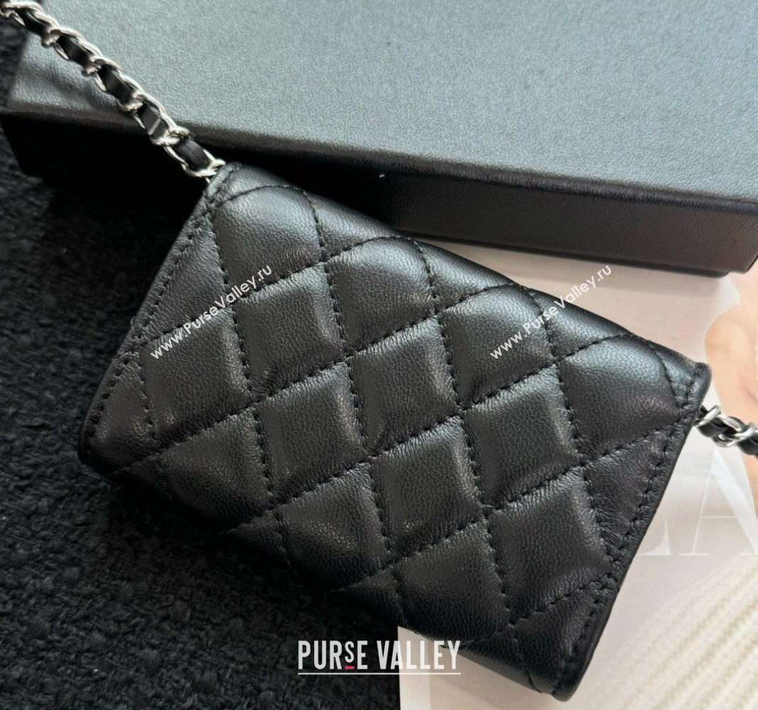 Chanel Lambskin Clutch with Chain Mini Bag Black 2024 0617 (HY-240617133)