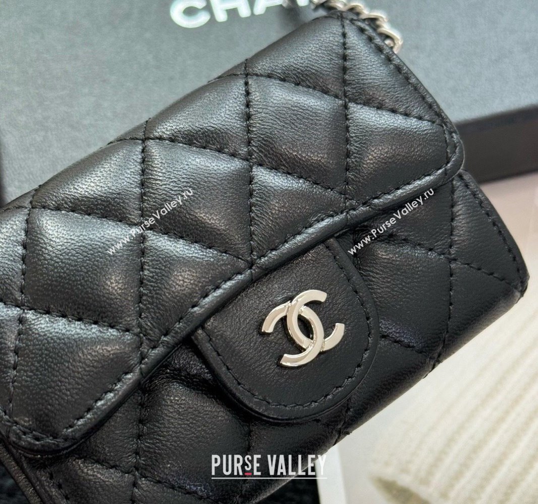 Chanel Lambskin Clutch with Chain Mini Bag Black 2024 0617 (HY-240617133)