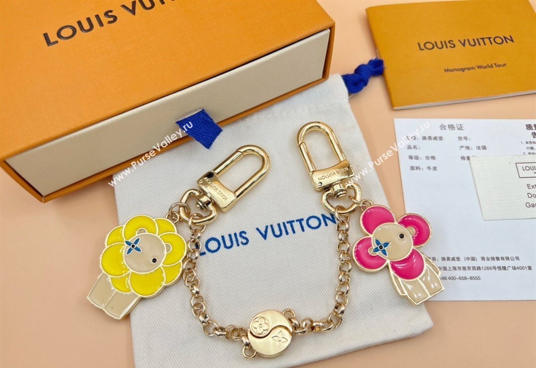 Louis Vuitton Vivienne Chain Bag Charm Pink/Yellow 2024 0731 (HY-240731046)