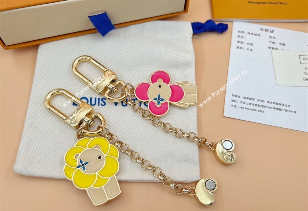 Louis Vuitton Vivienne Chain Bag Charm Pink/Yellow 2024 0731 (HY-240731046)