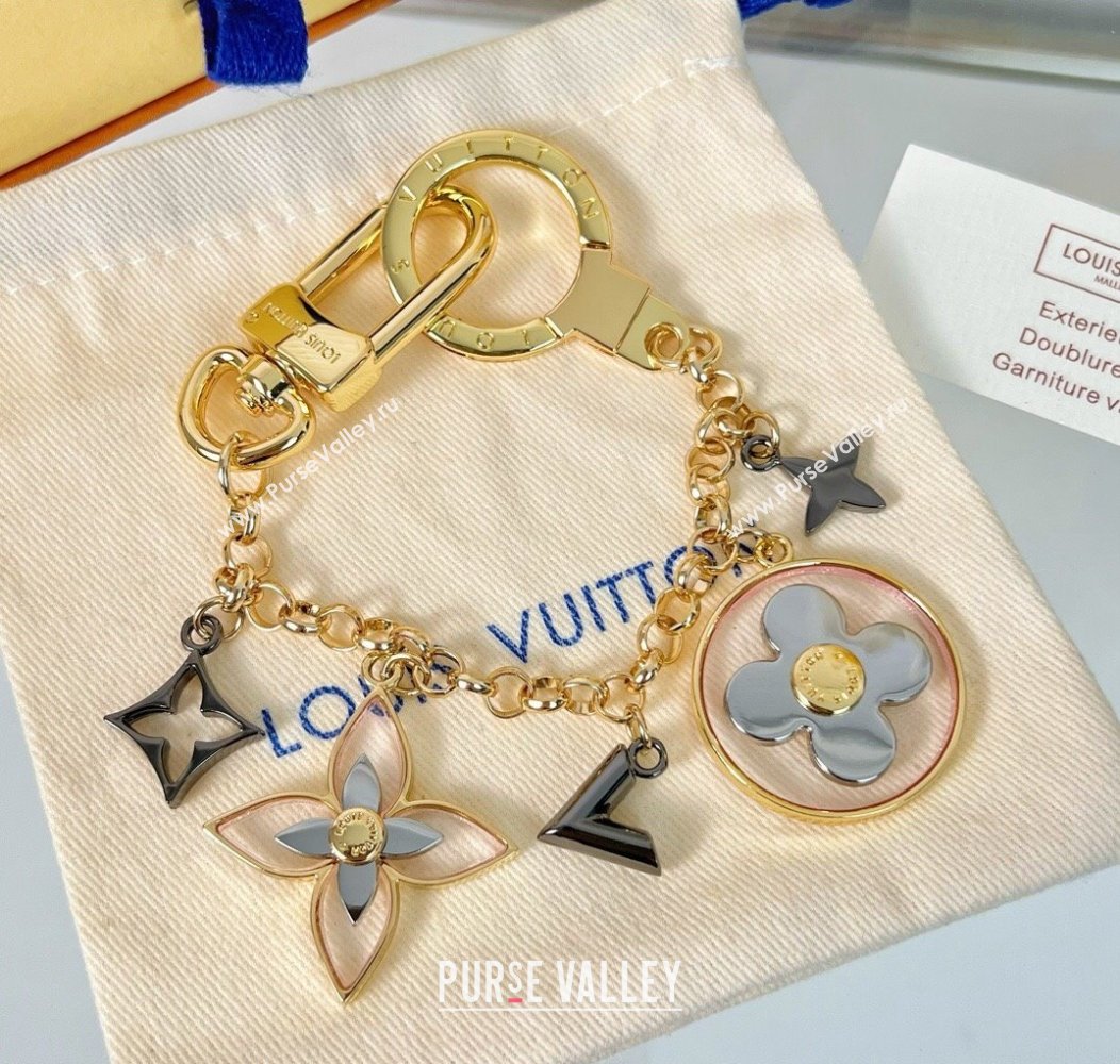 Louis Vuitton Monogram Flower Chain Bag Charm and Key Holder Grey 2024 1202 (HY-241202006)