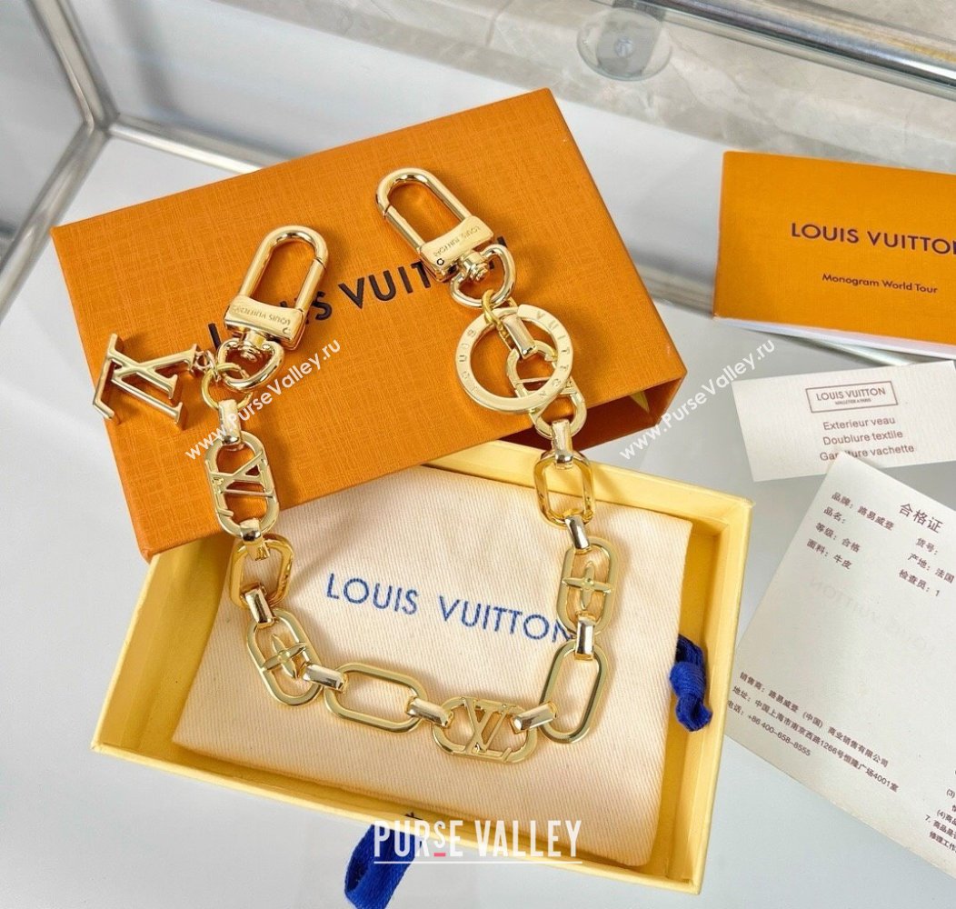 Louis Vuitton Chain Bag Charm and Key Holder Gold 2024 1202 (HY-241202007)