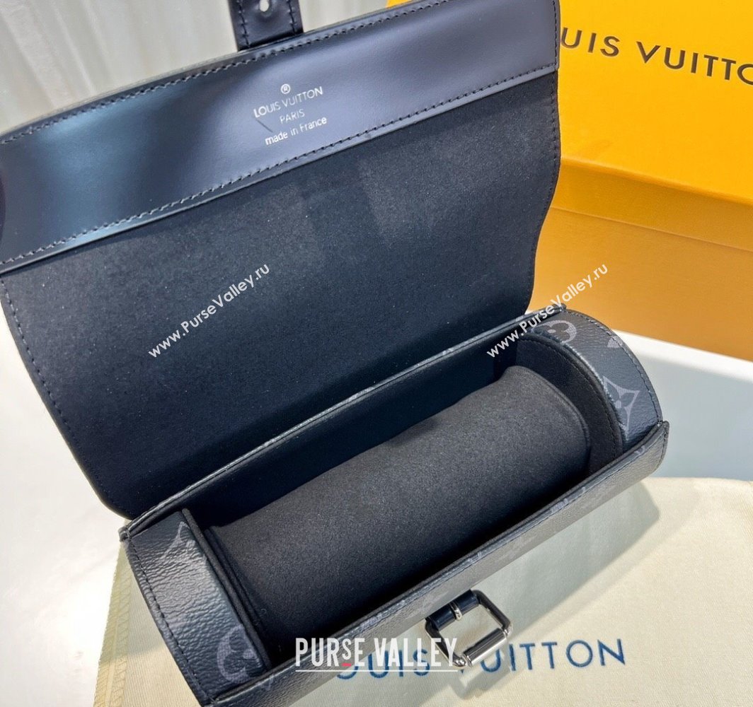 Louis Vuitton Watch Case 3 in Black Monogram 2 2025 M47530 (HY-250312023)