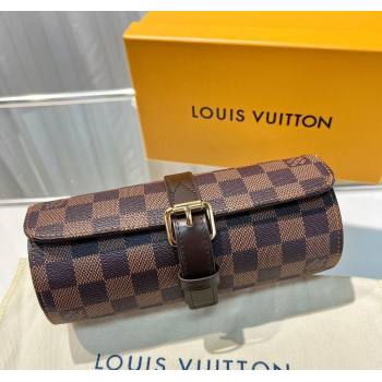 Louis Vuitton Watch Case 3 Damier Ebene 2025 M47530 (HY-250312020)