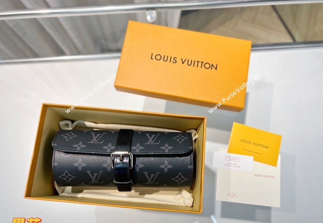 Louis Vuitton Watch Case 3 in Black Monogram 2 2025 M47530 (HY-250312023)