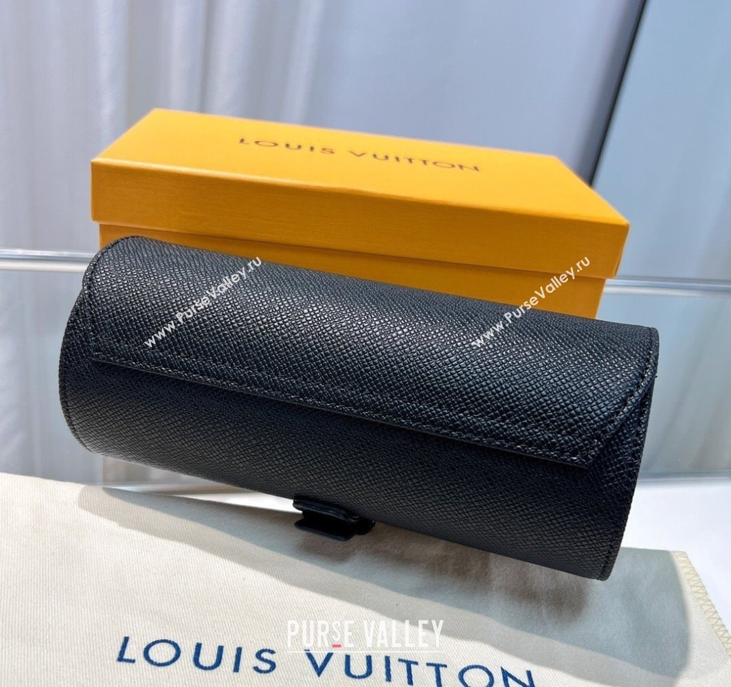 Louis Vuitton Watch Case 3 Black Saffiano 2025 M47530 (HY-250312025)