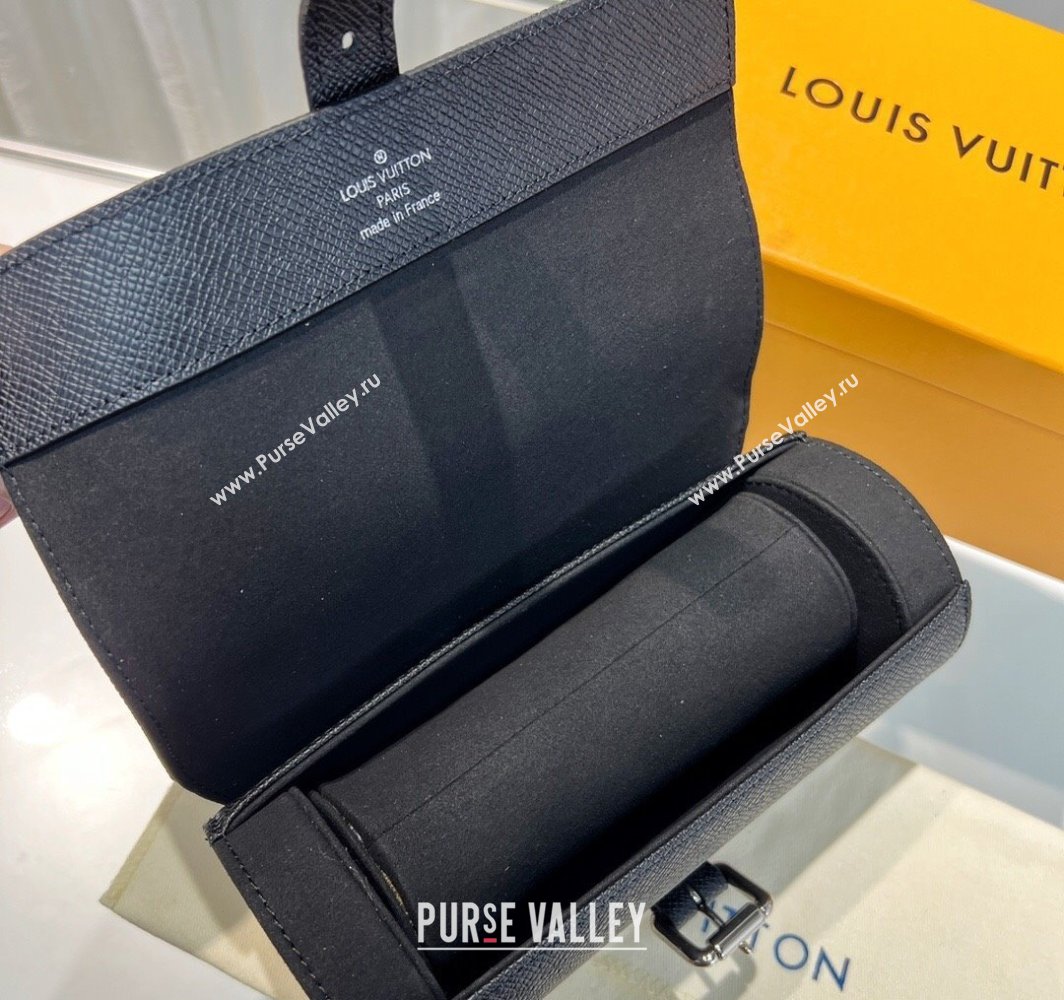 Louis Vuitton Watch Case 3 Black Saffiano 2025 M47530 (HY-250312025)