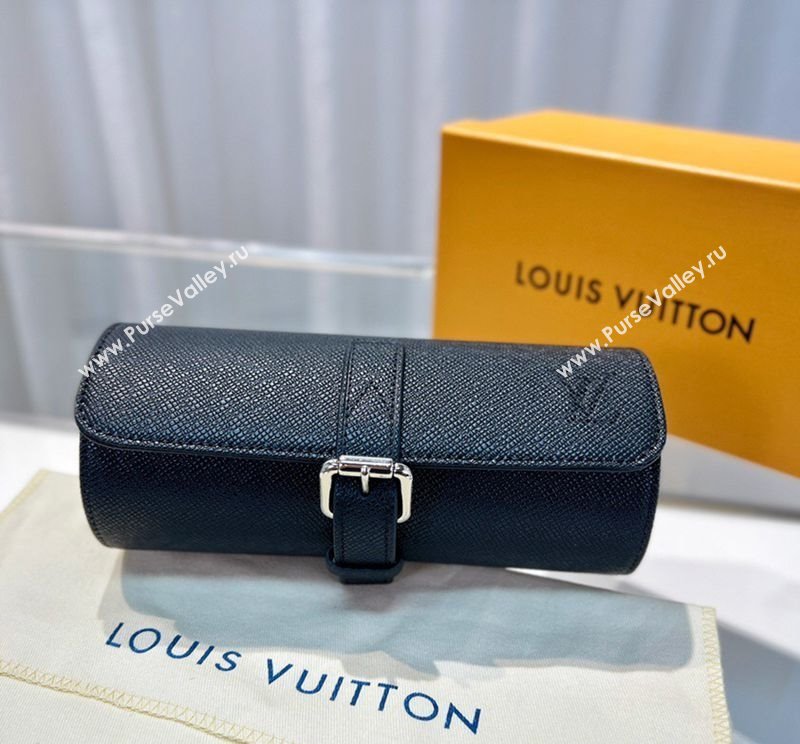 Louis Vuitton Watch Case 3 Black Saffiano 2025 M47530 (HY-250312025)