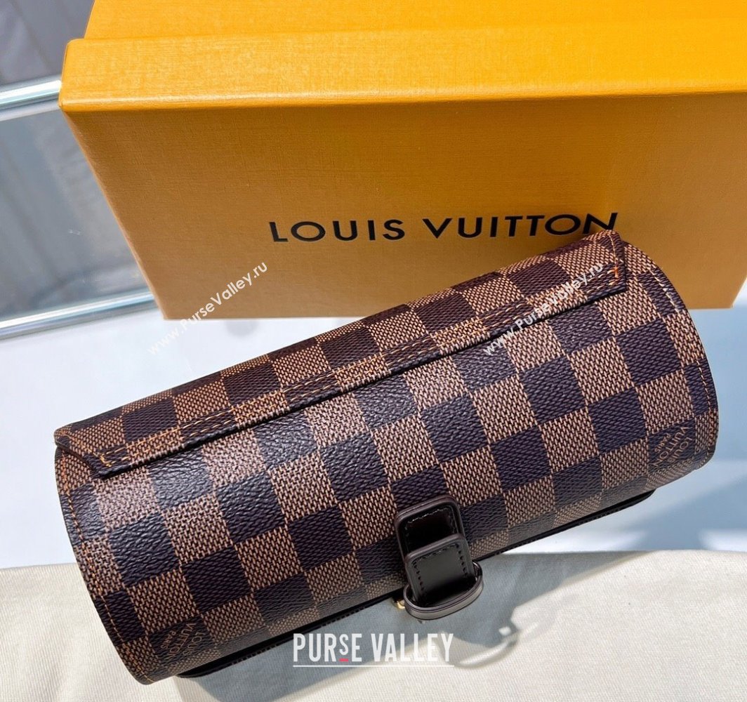 Louis Vuitton Watch Case 3 Damier Ebene 2025 M47530 (HY-250312020)