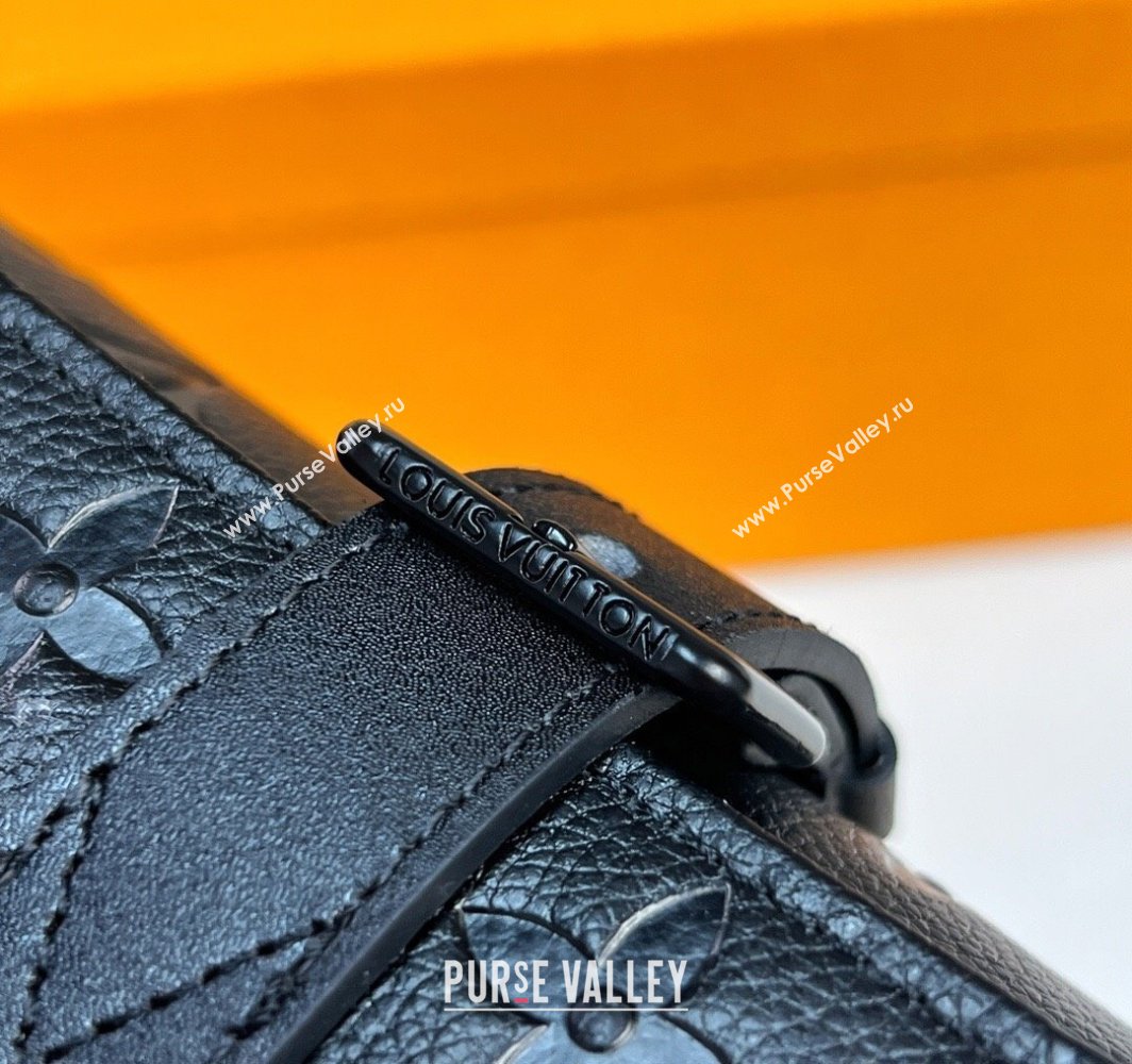 Louis Vuitton Watch Case 3 Black Monogram Grained 2025 M47530 (HY-250312027)