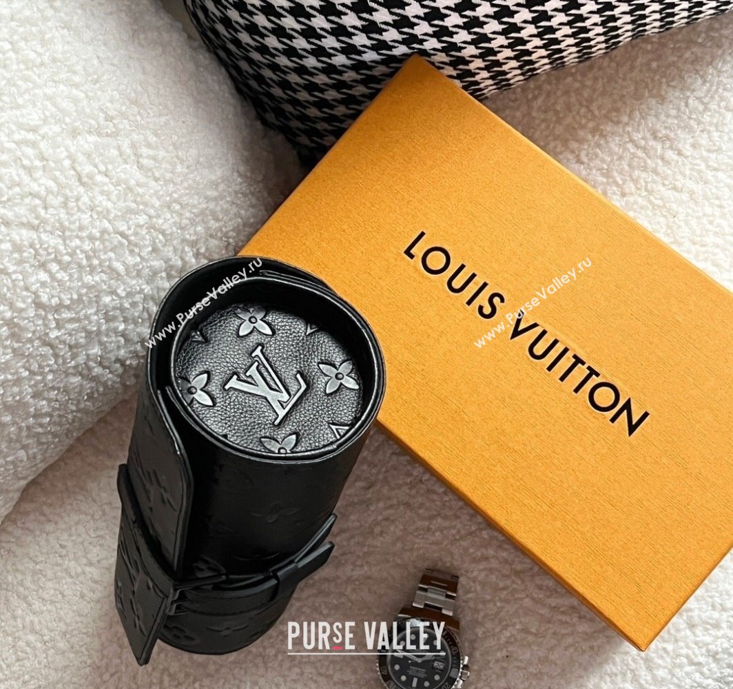 Louis Vuitton Watch Case 3 Black Monogram Grained 2025 M47530 (HY-250312027)