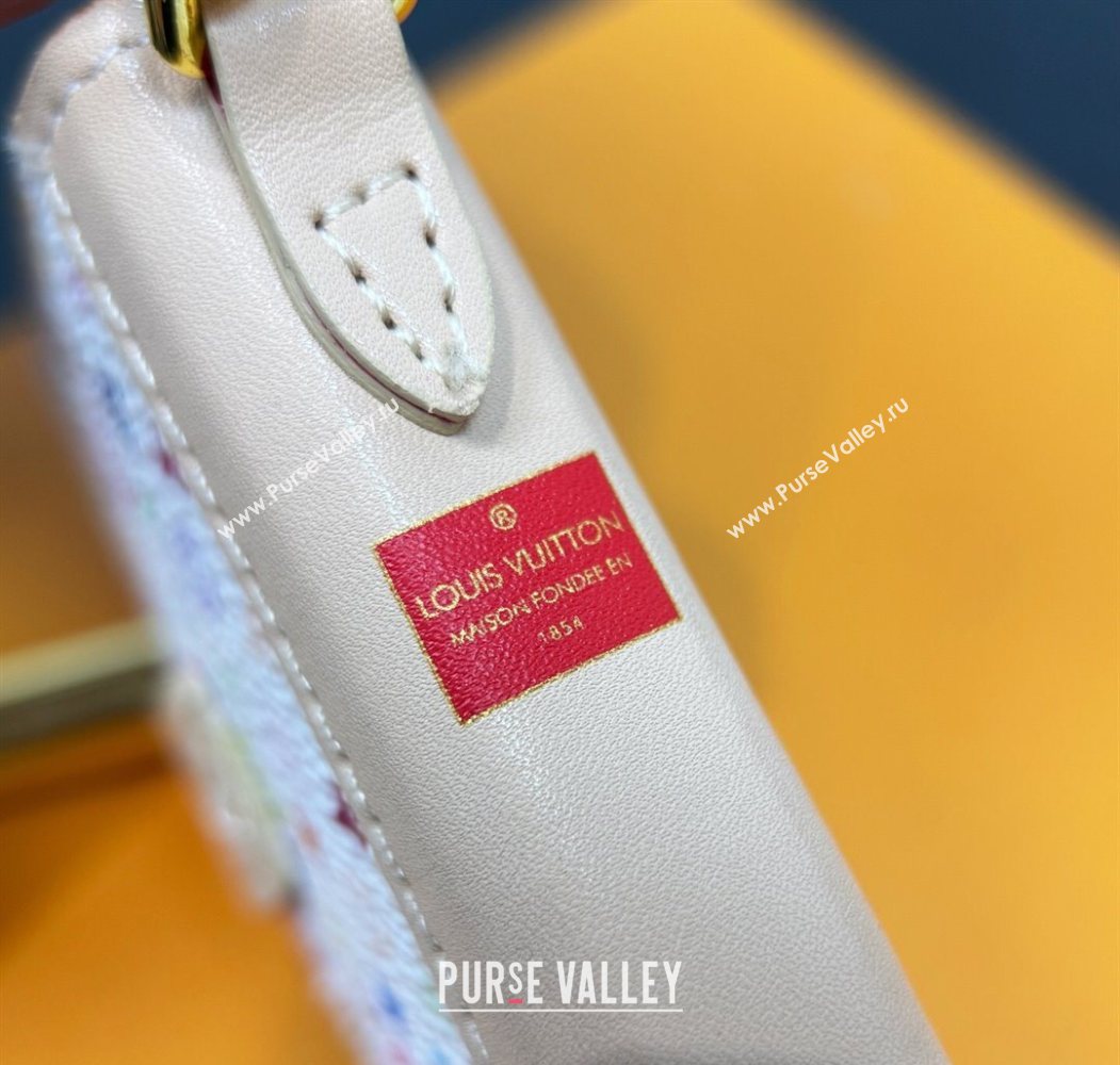 Louis Vuitton Mini Book Bag Charm and Key Holder White/Multicolor 2025 0616 (HY-250616096)