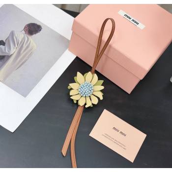 Miu Miu Trick leather keyring Yellow/Green/Blue 2025 5TL525 (HY-250616137)