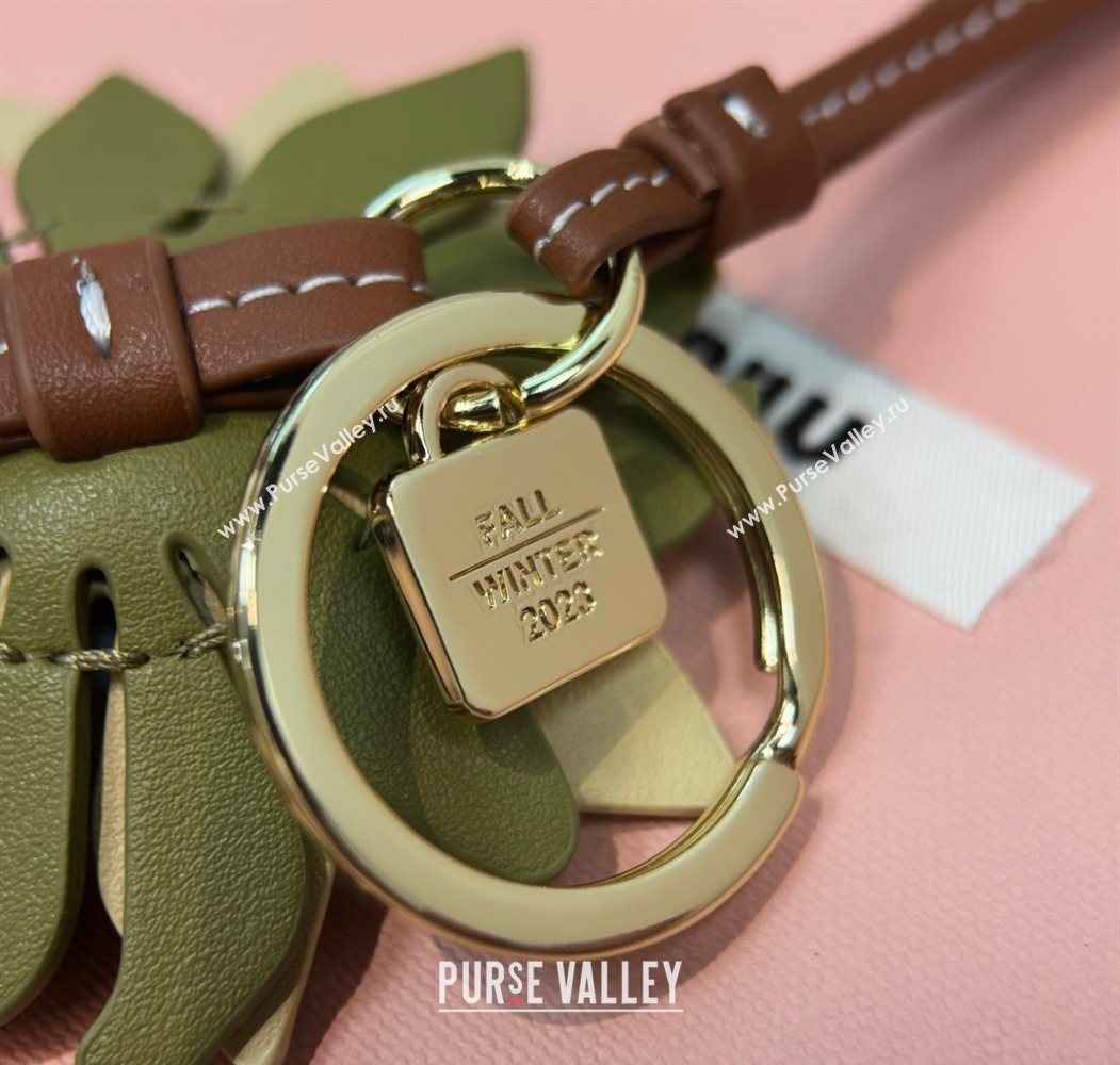 Miu Miu Trick leather keyring Yellow/Green/Blue 2025 5TL525 (HY-250616137)