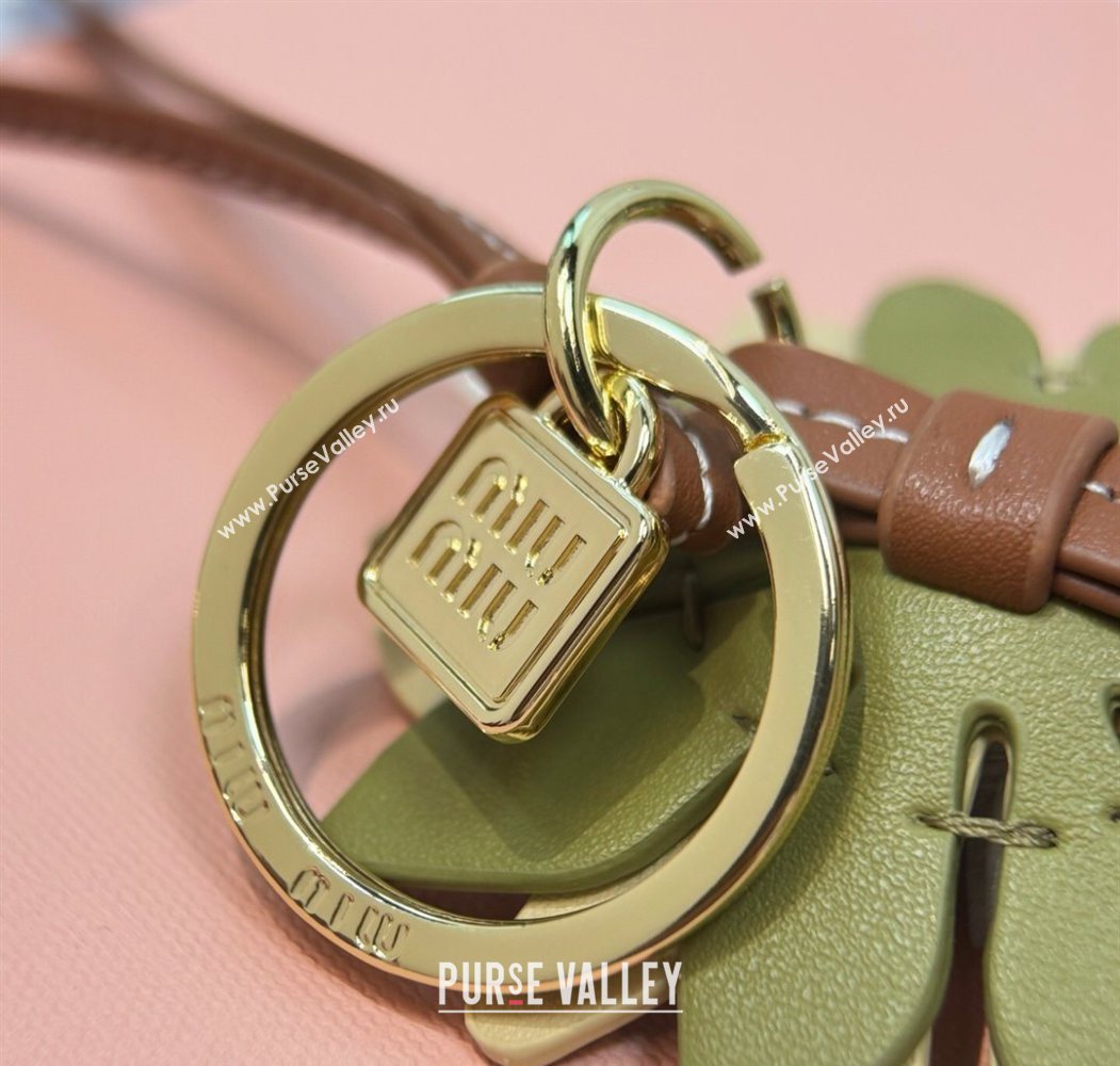 Miu Miu Trick leather keyring Yellow/Green/Blue 2025 5TL525 (HY-250616137)