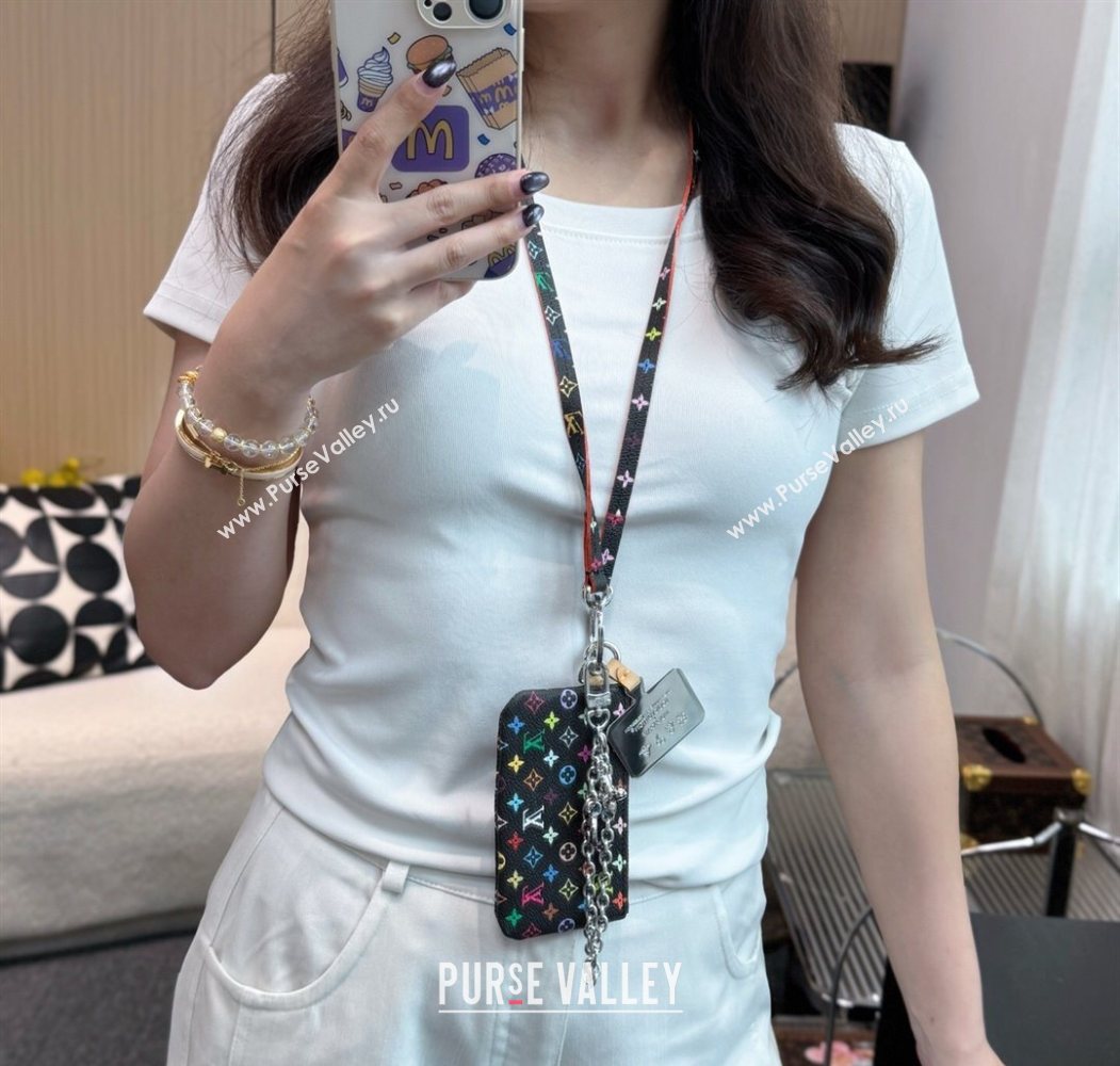 Louis Vuitton LV x TM Phone Holder Black/Multicolor 2025 M14099 (HY-250616114)
