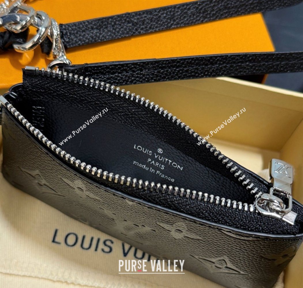 Louis Vuitton Phone Holder Black Grained 2025 M14099 (HY-250616115)