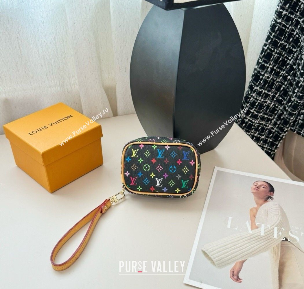 Louis Vuitton LV x TM Mini Vanity Monogram Clutch Black/Multicolor 2025 0616 (HY-250616121)