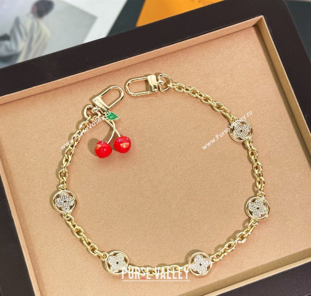 Louis Vuitton LV x TM Cerise Cherry Bag Chain with Strass 2025 0721 (HY-250721121)