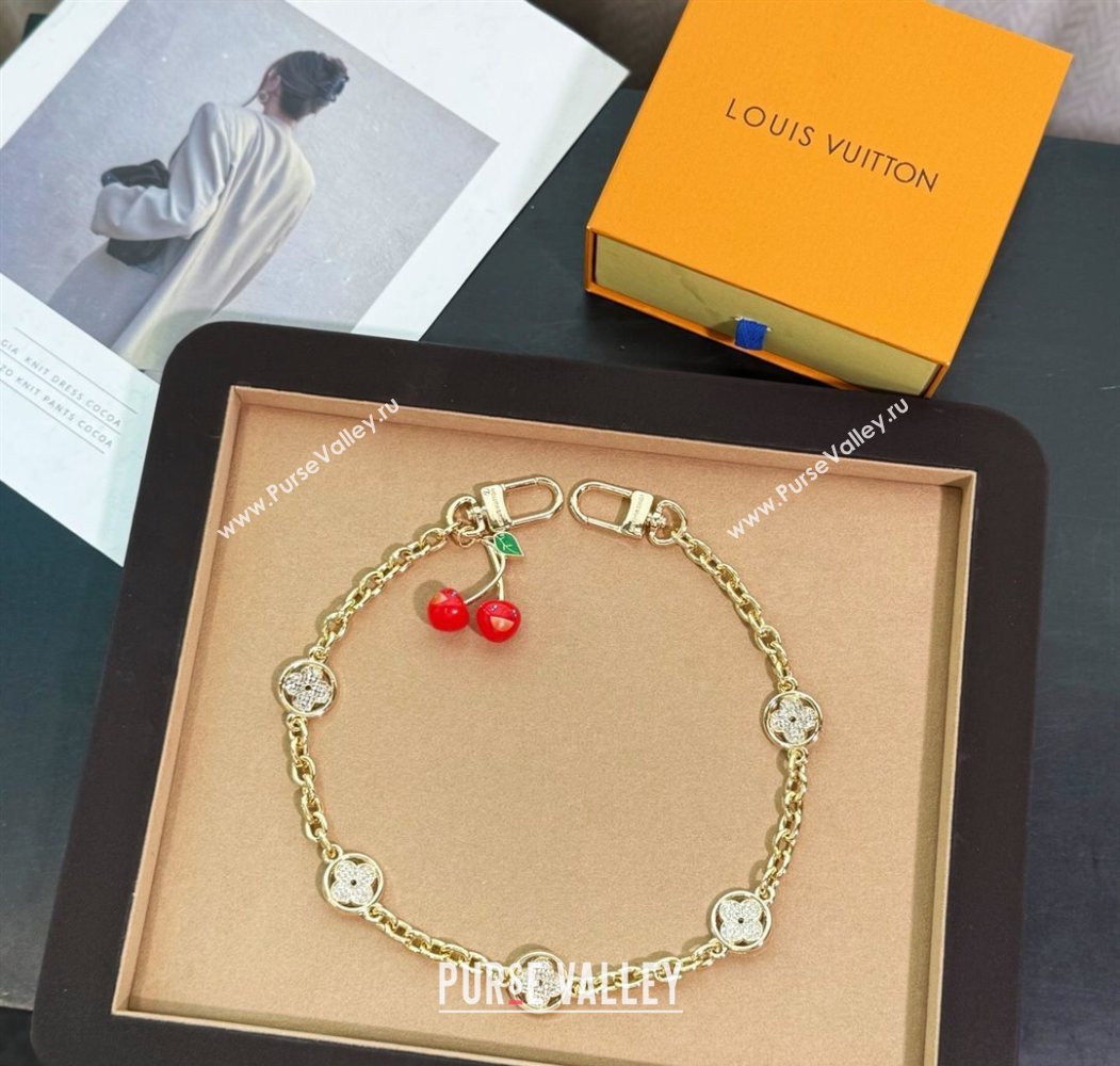 Louis Vuitton LV x TM Cerise Cherry Bag Chain with Strass 2025 0721 (HY-250721121)