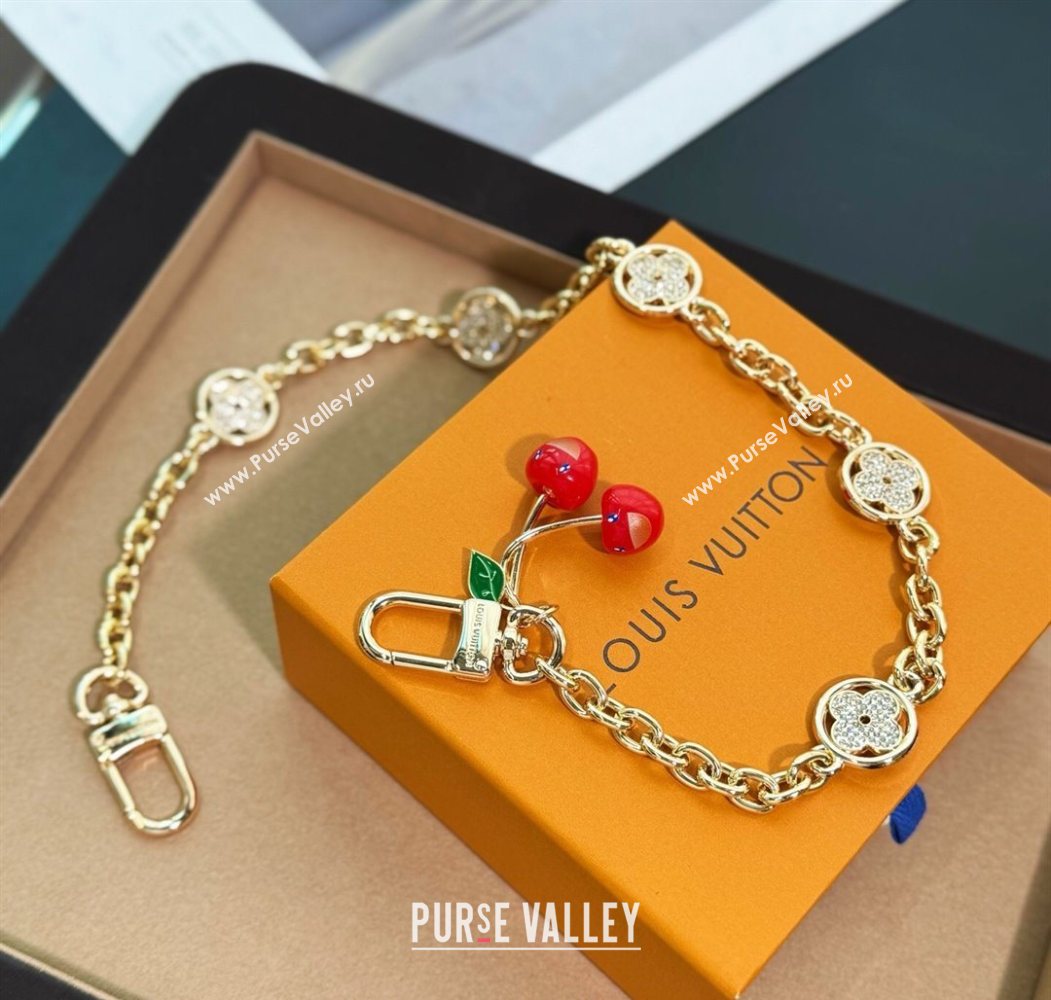 Louis Vuitton LV x TM Cerise Cherry Bag Chain with Strass 2025 0721 (HY-250721121)