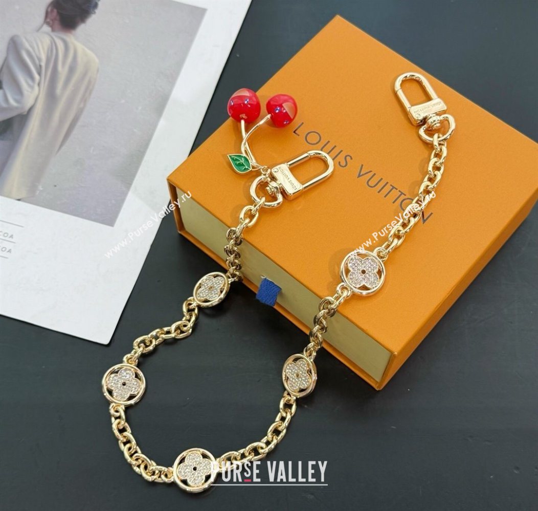 Louis Vuitton LV x TM Cerise Cherry Bag Chain with Strass 2025 0721 (HY-250721121)