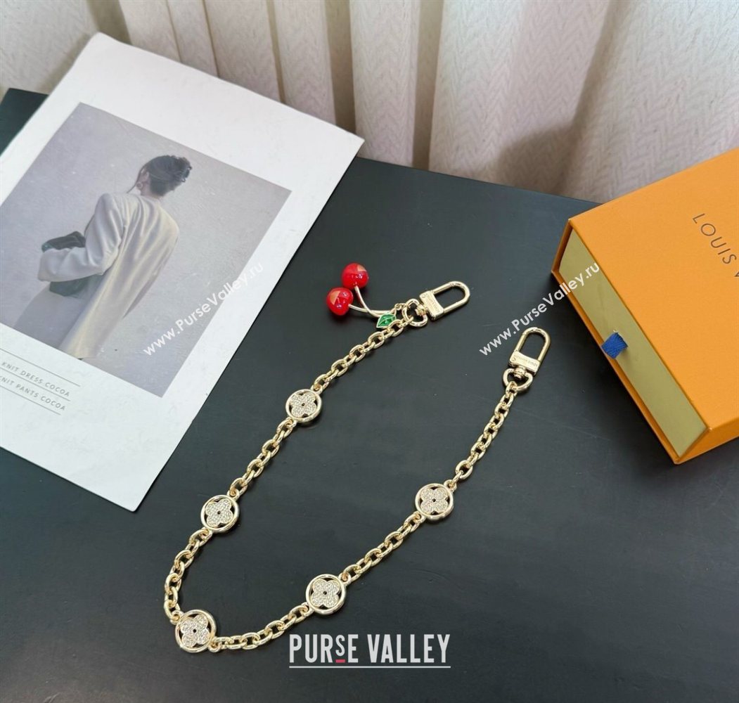 Louis Vuitton LV x TM Cerise Cherry Bag Chain with Strass 2025 0721 (HY-250721121)