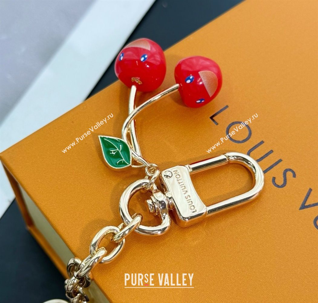 Louis Vuitton LV x TM Cerise Cherry Bag Chain with Strass 2025 0721 (HY-250721121)