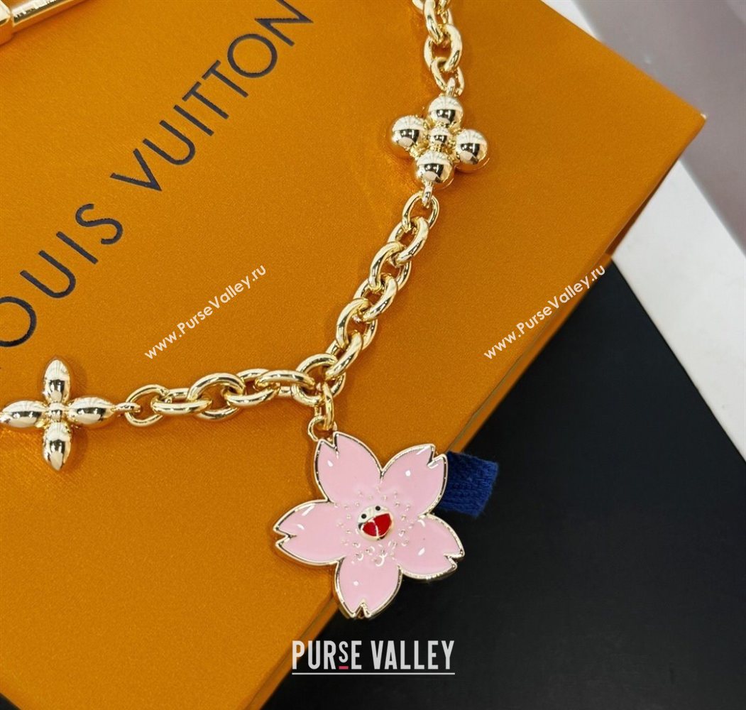 Louis Vuitton LV x TM Cherry Blossom Bag Chain Pink 2025 M02540 (HY-250722056)