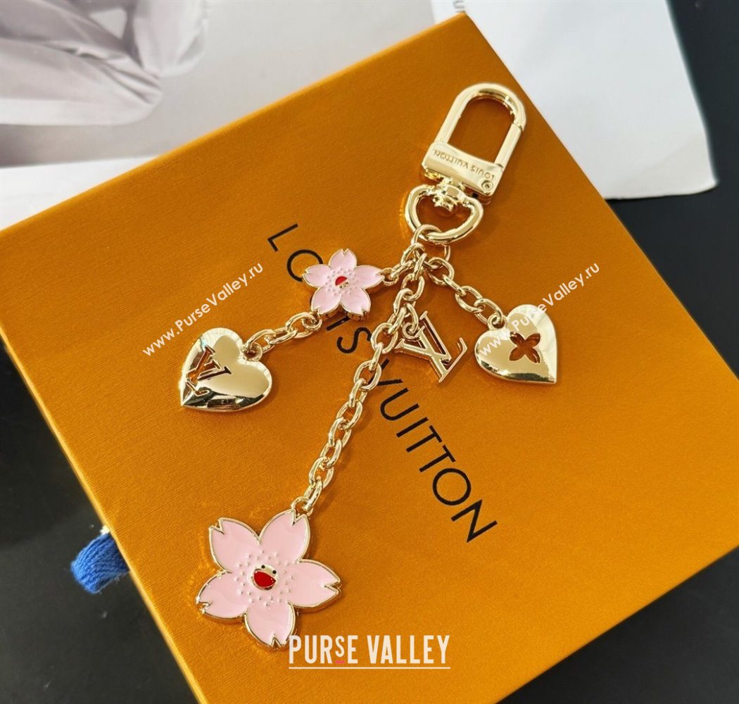 Louis Vuitton LV x TM Cherry Blossom Bag Charm Pink 2025 0722 (HY-250722057)