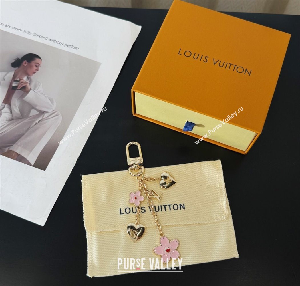 Louis Vuitton LV x TM Cherry Blossom Bag Charm Pink 2025 0722 (HY-250722057)