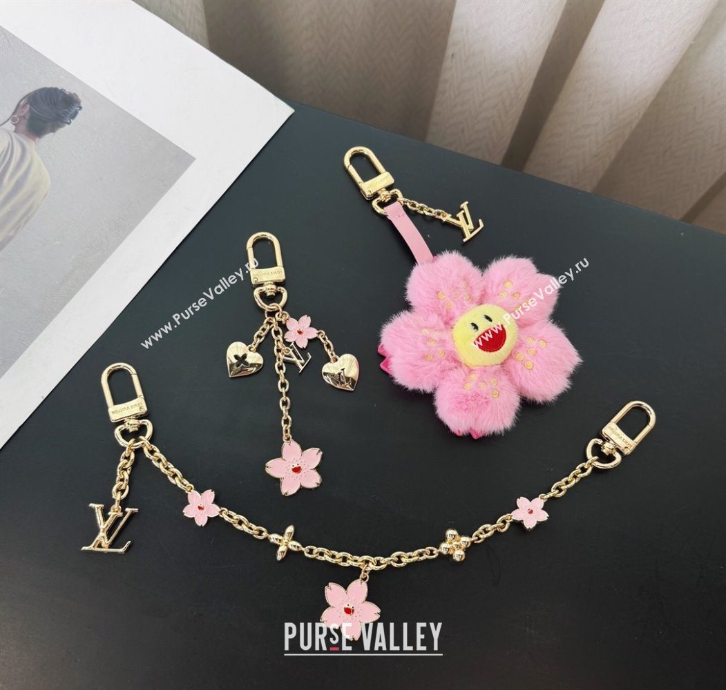 Louis Vuitton LV x TM Cherry Blossom Bag Charm Pink 2025 0722 (HY-250722057)