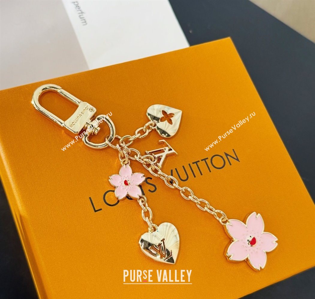 Louis Vuitton LV x TM Cherry Blossom Bag Charm Pink 2025 0722 (HY-250722057)