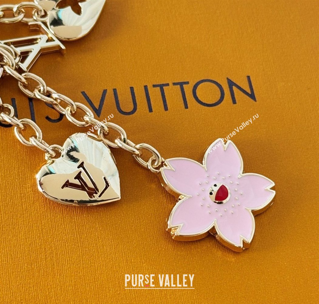 Louis Vuitton LV x TM Cherry Blossom Bag Charm Pink 2025 0722 (HY-250722057)