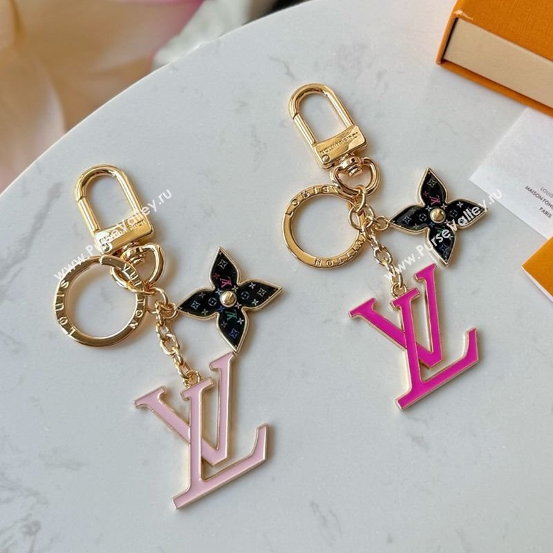 Louis Vuitton LV x TM LV Iconic Monogram Multicolor Key Holder Black/Pink 2025 M02466 (HY-250722063)