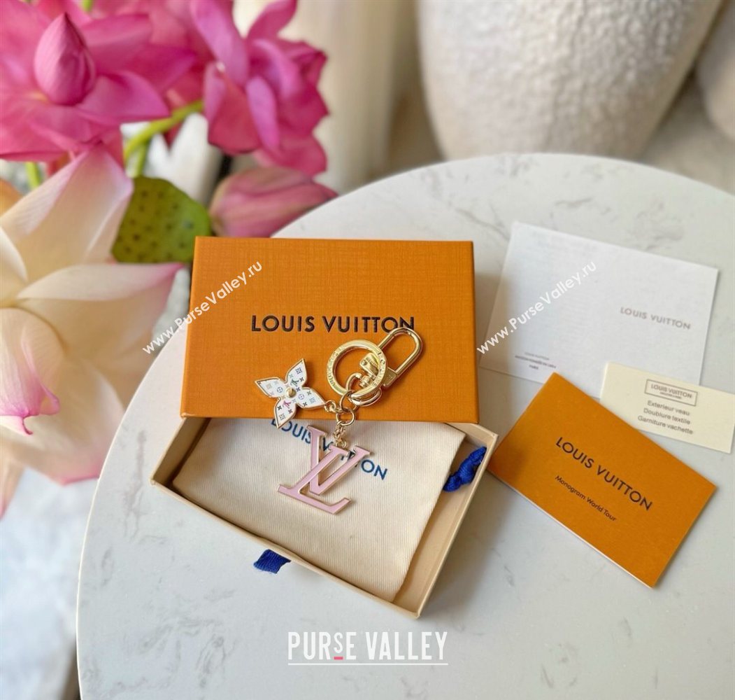 Louis Vuitton LV x TM LV Iconic Monogram Multicolor Key Holder White/Pink 2025 M02466 (HY-250722061)