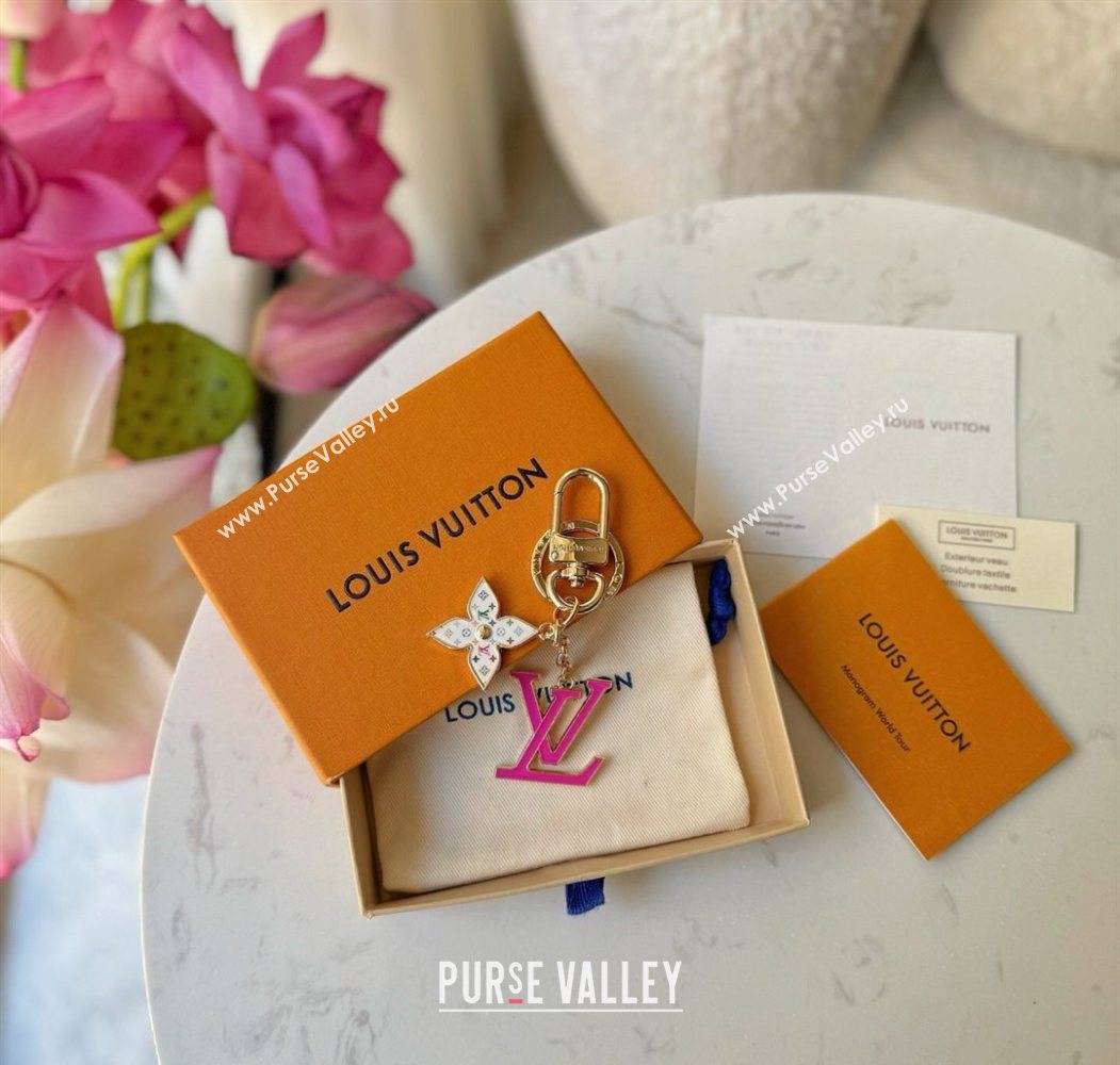 Louis Vuitton LV x TM LV Iconic Monogram Multicolor Key Holder White/Pink 2025 M02466 (HY-250722061)