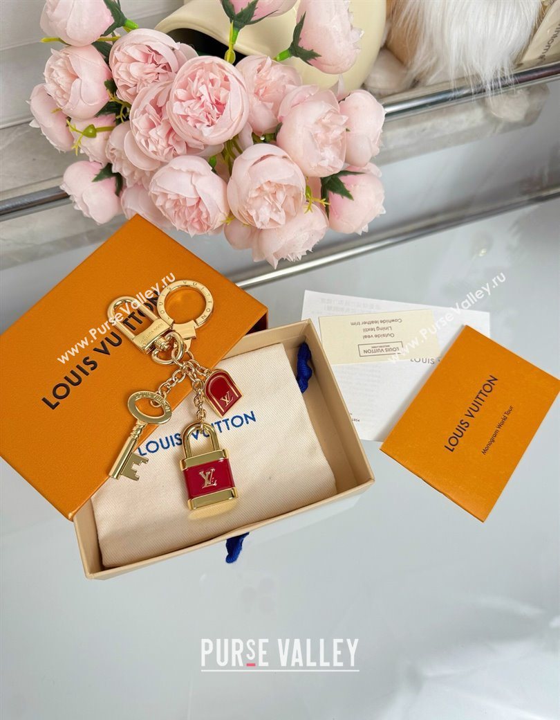 Louis Vuitton Lock Bag Charm and Key Holder Red 2025 0722 (HY-250722068)