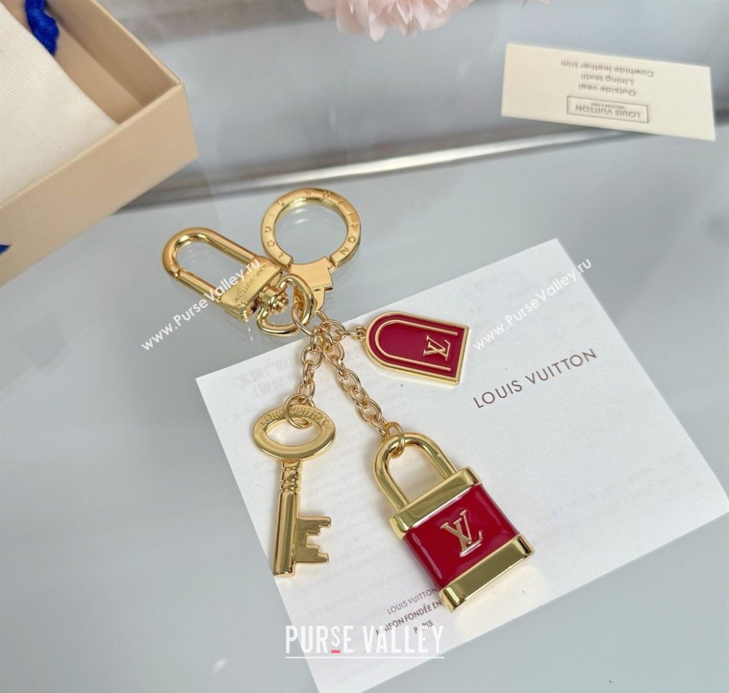 Louis Vuitton Lock Bag Charm and Key Holder Red 2025 0722 (HY-250722068)