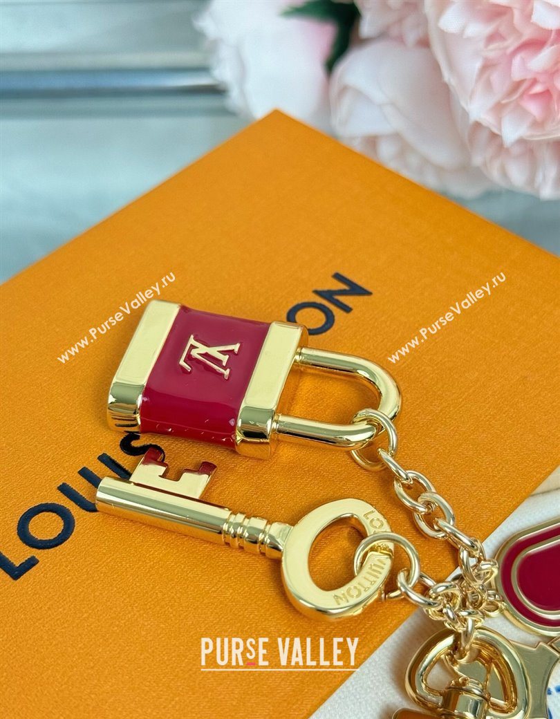 Louis Vuitton Lock Bag Charm and Key Holder Red 2025 0722 (HY-250722068)