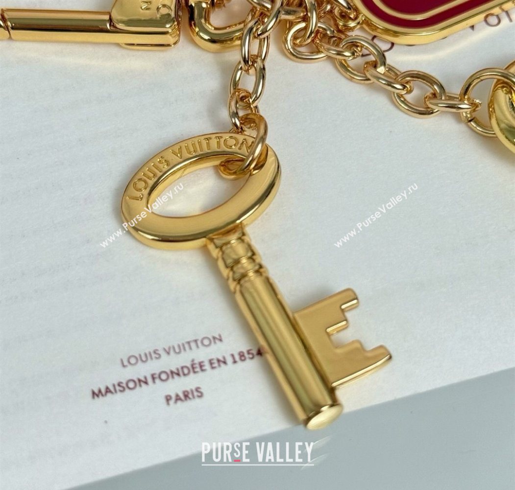 Louis Vuitton Lock Bag Charm and Key Holder Red 2025 0722 (HY-250722068)