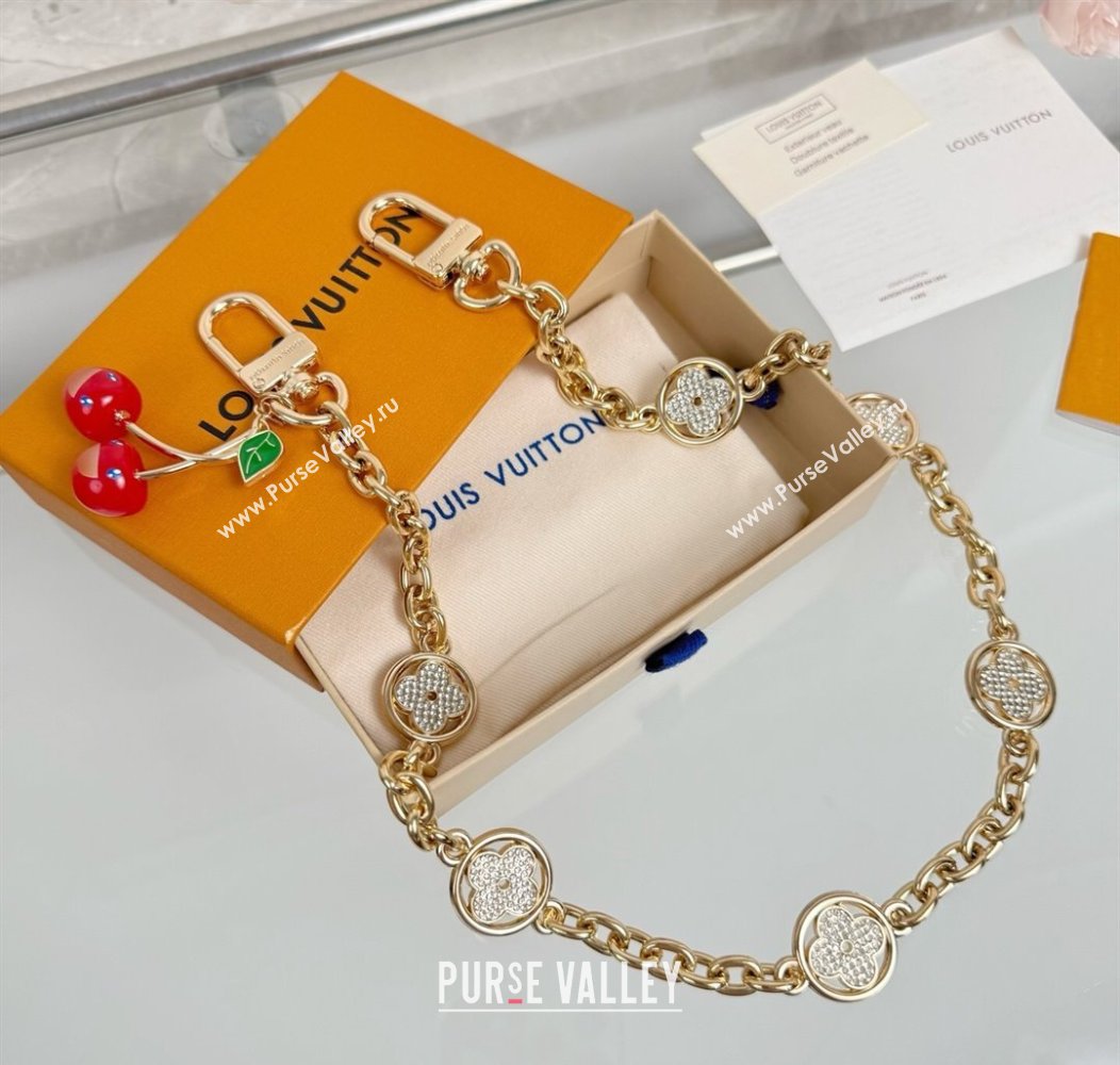 Louis Vuitton LV x TM Cherry Blossom Chain Bag Charm Gold/Strass 2025 LV091501 (HY-250915001)