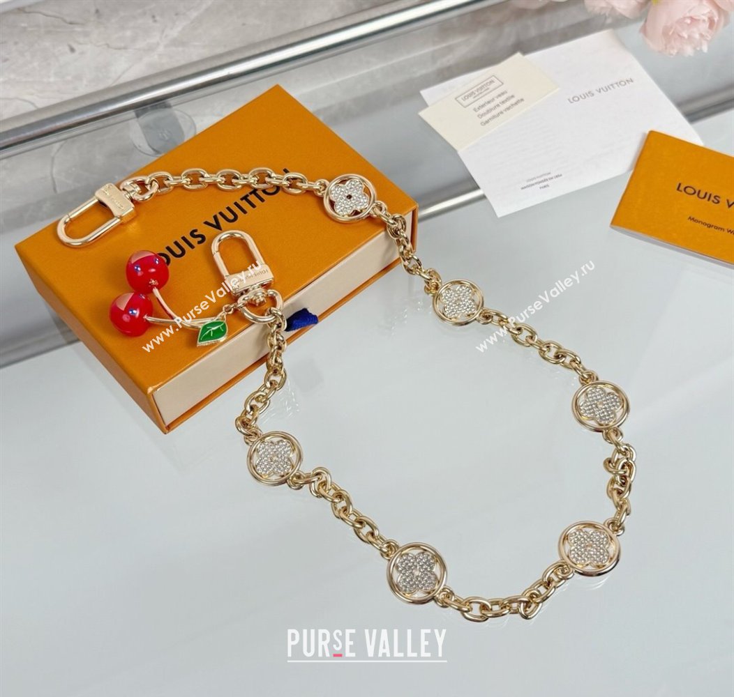 Louis Vuitton LV x TM Cherry Blossom Chain Bag Charm Gold/Strass 2025 LV091501 (HY-250915001)