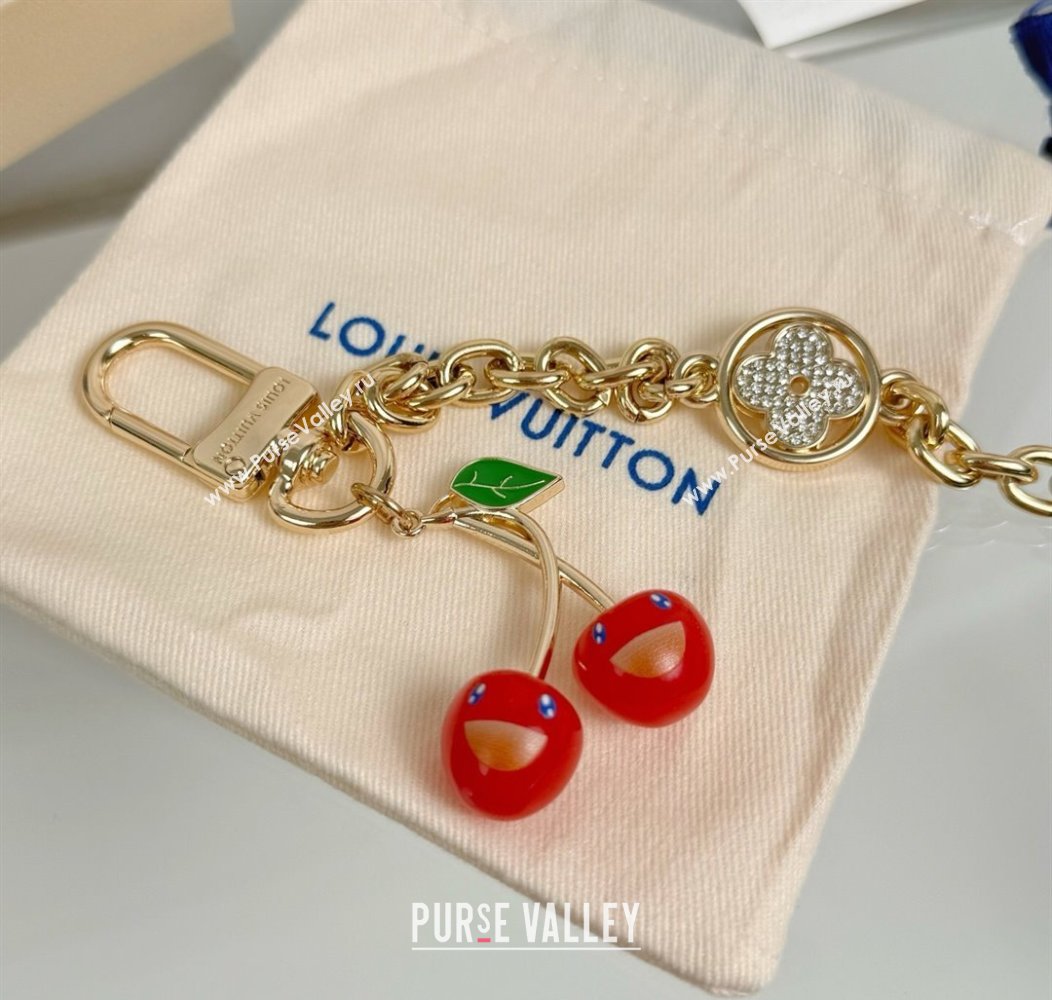 Louis Vuitton LV x TM Cherry Blossom Chain Bag Charm Gold/Strass 2025 LV091501 (HY-250915001)