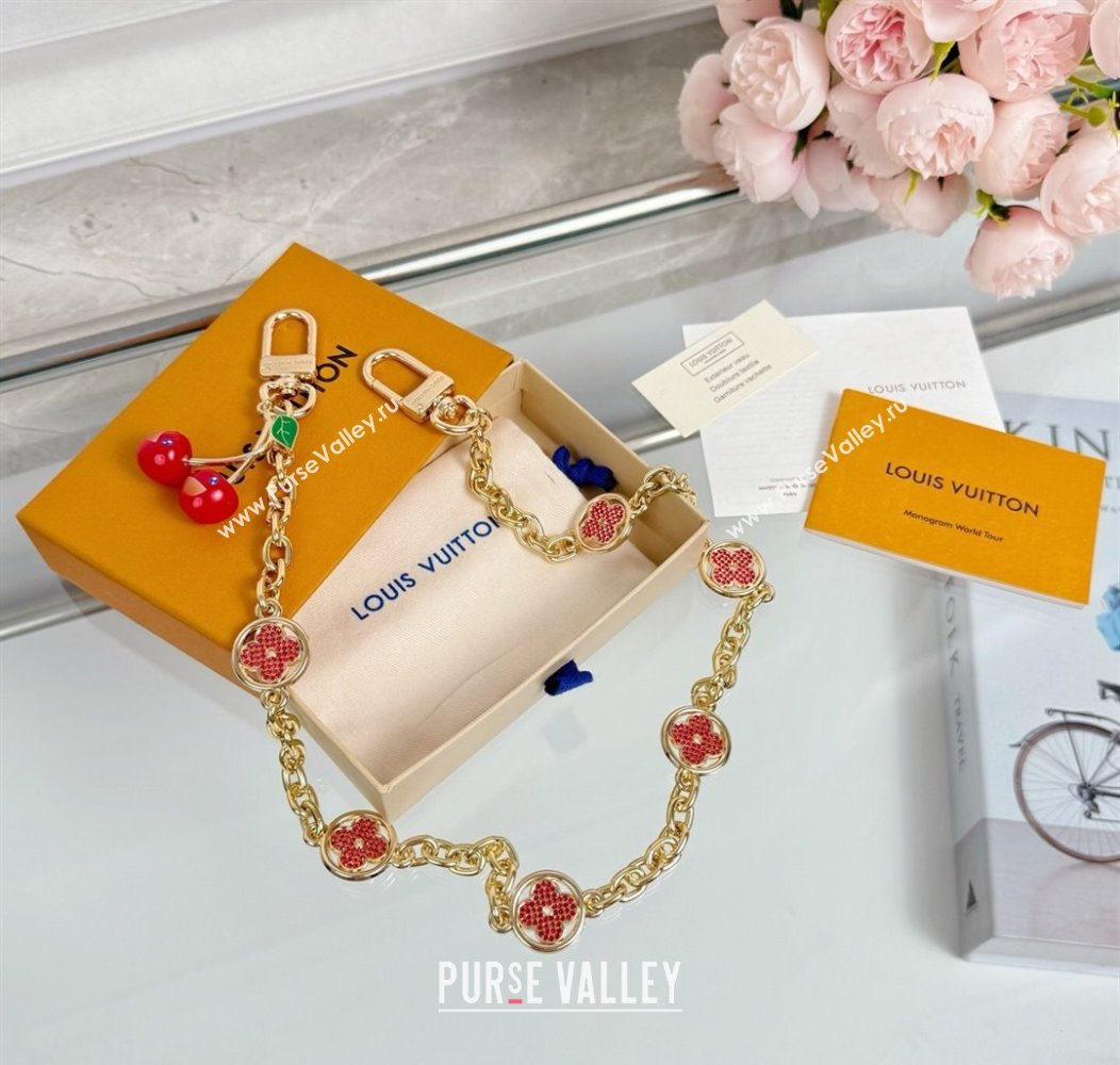Louis Vuitton LV x TM Cherry Blossom Chain Bag Charm Gold/Strass 2025 LV091501 (HY-250915001)
